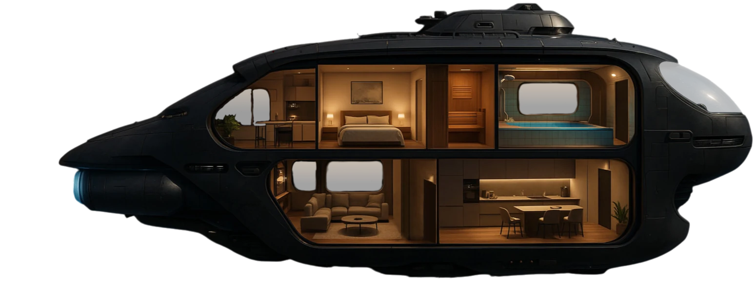 Raumschiff ohne Warnlichter